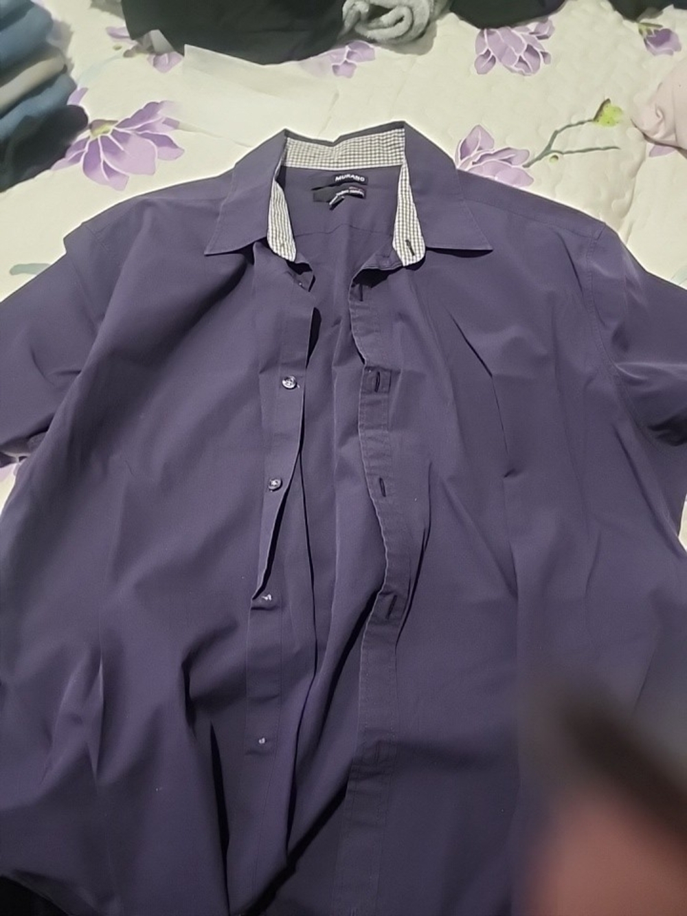 Metrostyle Men’s Dark Purple Dress Shirt